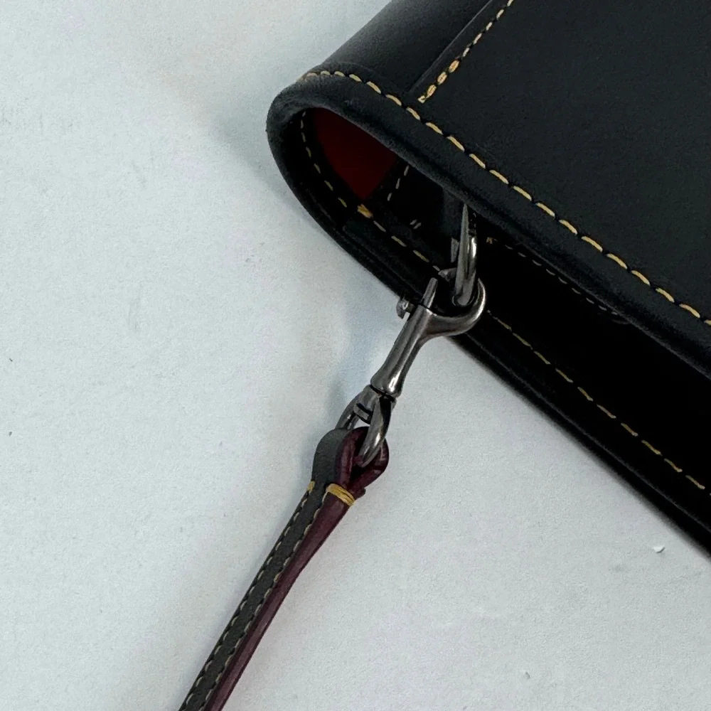 Disney x Coach Mickey Mouse Black Leather Crossbody Bag F59374 Limited Edition